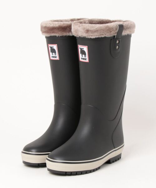 moz（モズ） 長靴 レインブーツ ファー付きレインブーツ MZ-9109