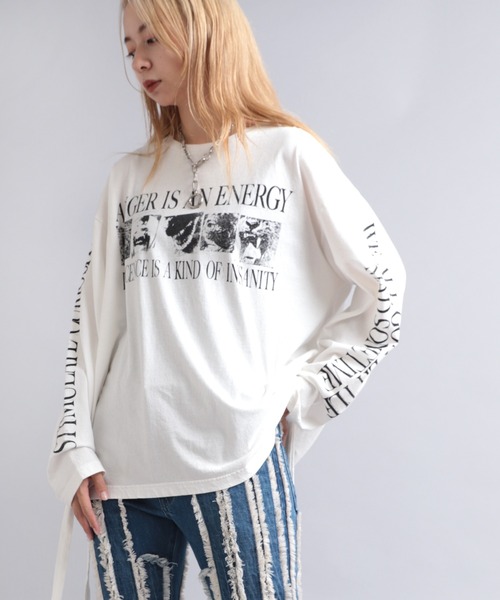 tシャツ M2036 ANGERフォトリボンロンT レディース RNA tシャツ M2036 ANGERフォトリボンロンT レディース