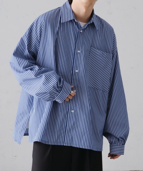 epnok シャツ ブラウス サイドスリットストライプシャツ : ZOZOTOWN