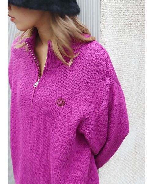 EVRIS  ハーフジップニットトップス EVRIS ハーフジップケーブルニットトップス【セットアップ着用