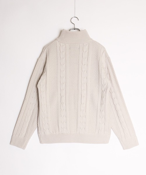 伊製 ロロピアーナ カシミヤ100% アラン織り ドライバーズニット 48