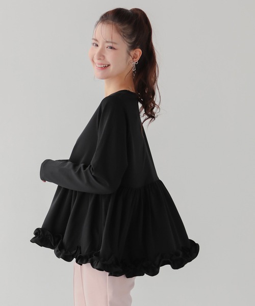 tシャツ 「ZOZO限定カラー」裾フリルペプラムトップス レディース
