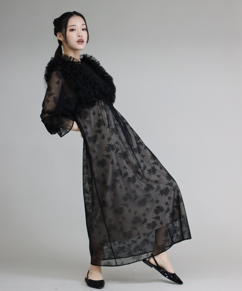 【タグ付★ボレロなし】J by blue ジャガードワンピース　お呼ばれドレス ジェーバイブルー J by blue 《結婚式 パーティー 二次会