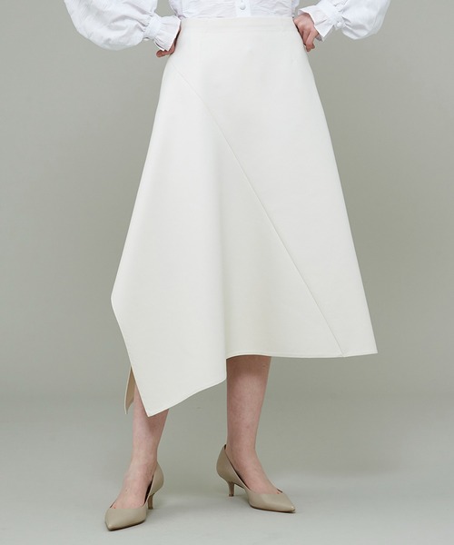 スカート レディース ESTNATION / ポリエステルリバーイレギュラーヘム  