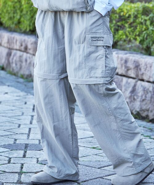 カーゴパンツ 「FFEIN(フェイン)」2WAYナイロンテックワイドカーゴ 