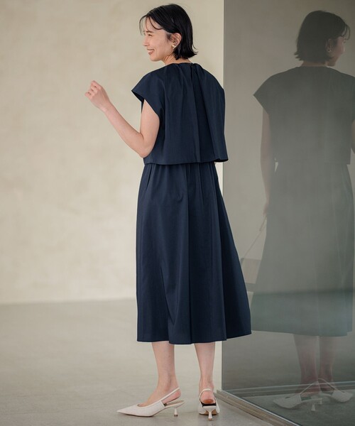 23区 ワンピース 「接触冷感/洗える」ストレッチラミータフタ