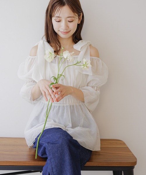 キルティング ショルダーリボン チュニック myu セール】リボン刺繍キルティングチェーンバッグ（ショルダー
