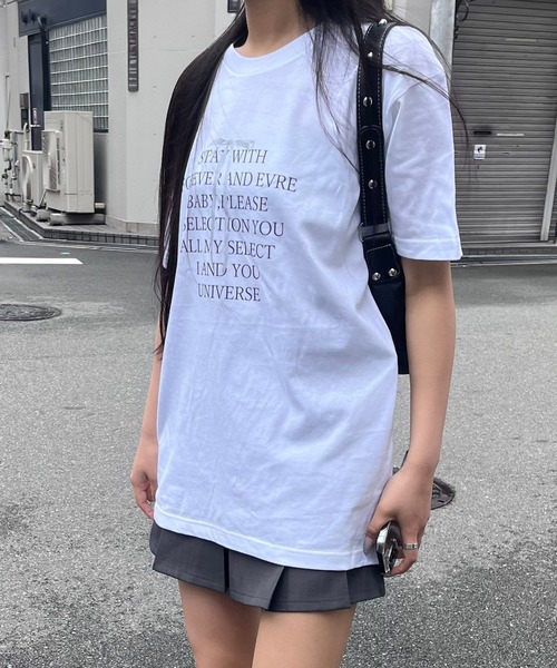tシャツ フロントリボングラフィックBIG Tシャツ レディース fiere tシャツ リボンガーリー半袖Tシャツ レディース
