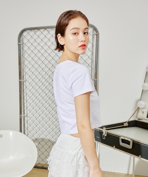 just a noon Tシャツ　完売品 JUST A NOON tシャツ メタリックロゴミニT レディース