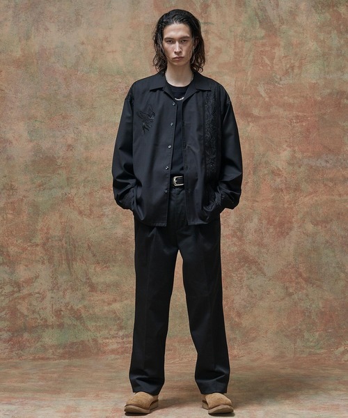 MSML シャツ EMBROIDERY OPEN COLLAR SHIRT / 刺繍 開襟 シャツ メンズ