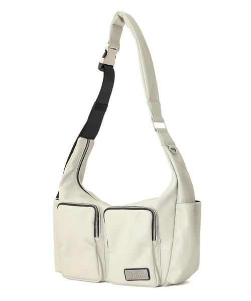 X-girl ショルダーバッグ バッグ FAUX LEATHER MESSENGER BAG