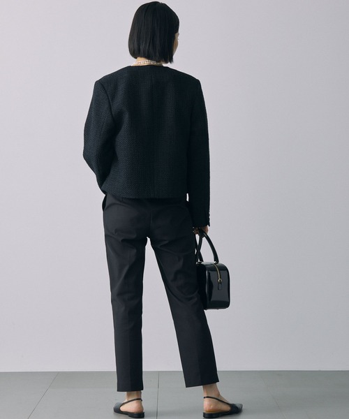 スラックス パンツ ダブルクロステーパードパンツ レディース | BABYLONE | 08