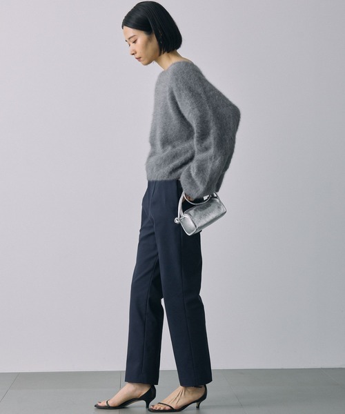 スラックス パンツ ダブルクロステーパードパンツ レディース | BABYLONE | 13