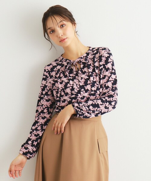 tシャツ 「洗える」ジャージ素材プルオーバー レディース LAURA ASHLEY tシャツ 「洗える／ジャージ素材／同柄アイテム