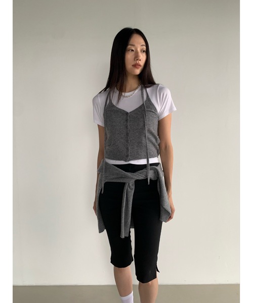 Didot.showroom ベスト ジレ カシミヤブレンドホルターニット