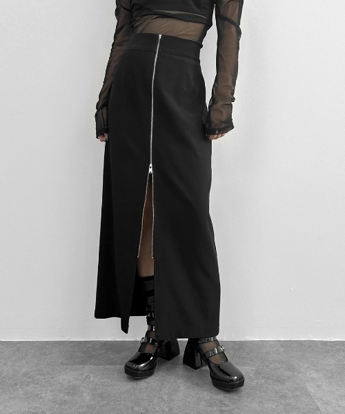 ブラック サイドジッパータイトスカート サイドファスナータイトスカート | PROPORTION BODY DRESSING
