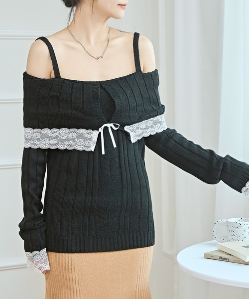 Lace Ladies（レースレディース） ニット セーター リボン レース