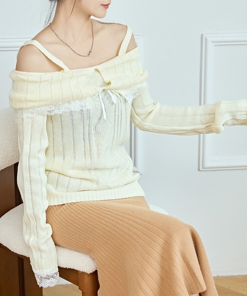 Lace Ladies（レースレディース） ニット セーター リボン レース