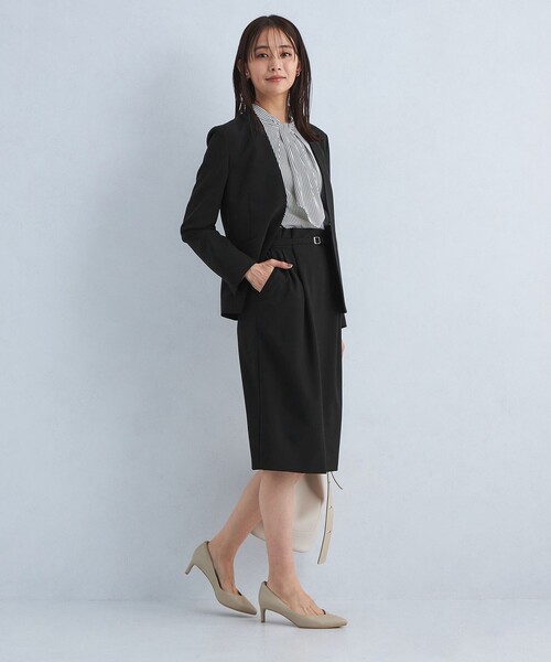 GREEN LABEL RELAXING パウドレ　ノーカラージャケット green label relaxing ジャケット ノーカラージャケット