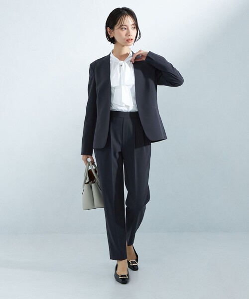 GREEN LABEL RELAXING パウドレ　ノーカラージャケット green label relaxing ジャケット ノーカラージャケット