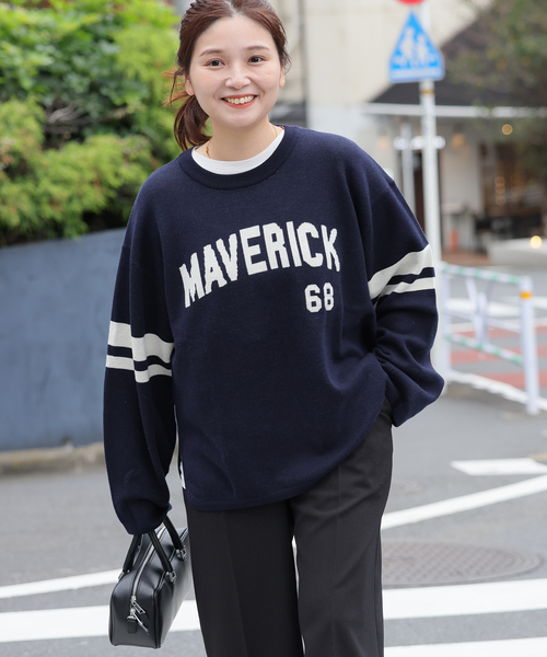 ニット セーター MAVERICK ロゴニット レディース