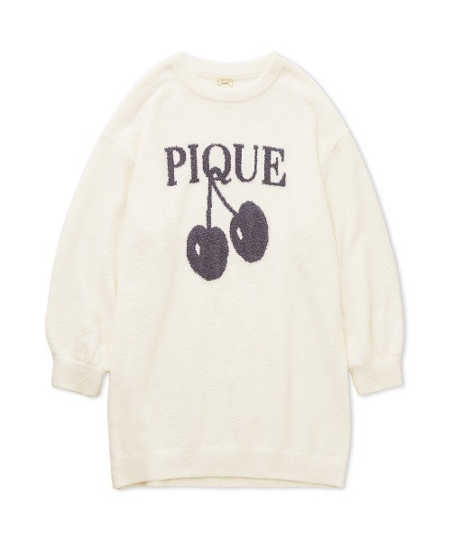すぐ届く 部屋着【gelato pique】ベビモコチェリー ワンピース gelato pique ルームウェア 部屋着 ベビモコチェリージャガード