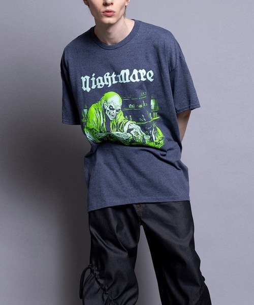 【新品未使用】 XL ミルクボーイ × 暗黒エンターテイメント milkboy MILKBOY（ミルクボーイ） tシャツ 半袖 NIGHTMARE Tシャツ レディース