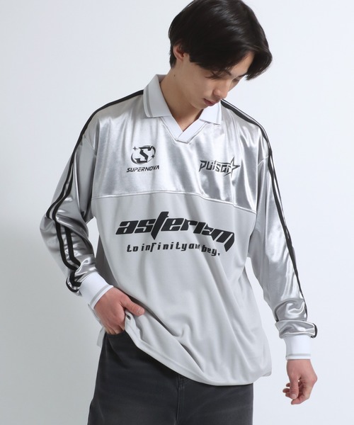希少　ザ・ストロンゲスト　公式ユニフォーム　サッカーシャツ レトロロゴ＆ストライプメッシュサッカーゲームシャツ / メンズ