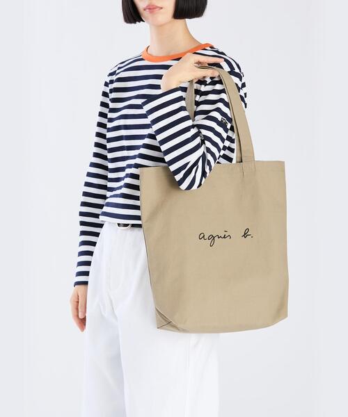 agnes b.（アニエスベー） トートバッグ ロゴ コットン リバーシブル