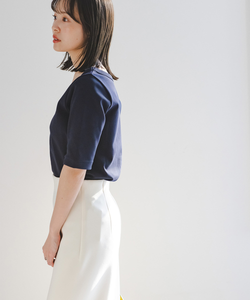 NOBLE tシャツ 「追加」スビンコットンソフトスクエアーネックT