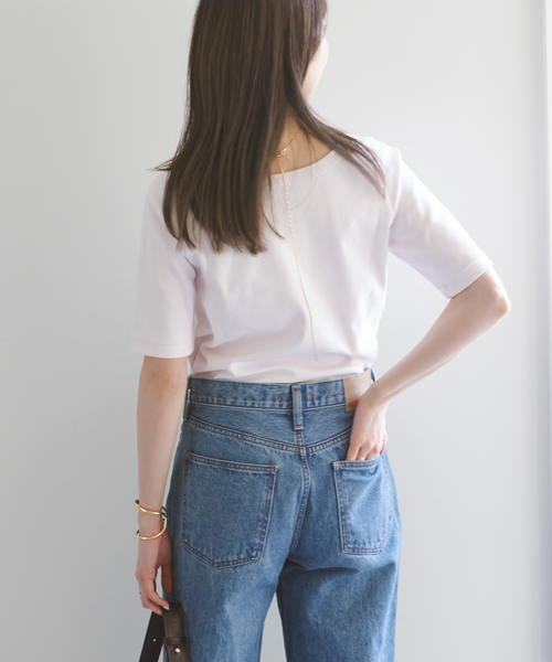 NOBLE tシャツ 「追加」スビンコットンソフトスクエアーネックT