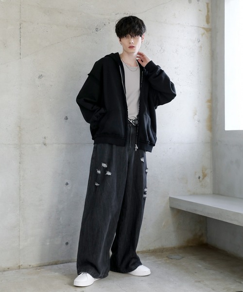 ★Perstep☆Liam ピグメントヘビーウェイトパーカー PERSTEP正規品☆23AW☆Liam ピグメントヘビーウェイトパーカー