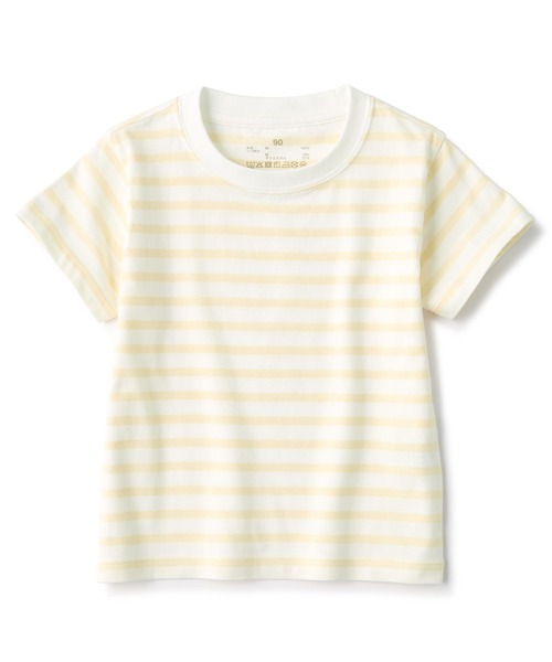 無印良品（MUJI） tシャツ ベビー あたまするっと 天竺編みクルー