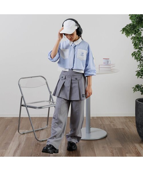 algy パンツ センターラインワイドパンツ キッズ 子供服 女の子