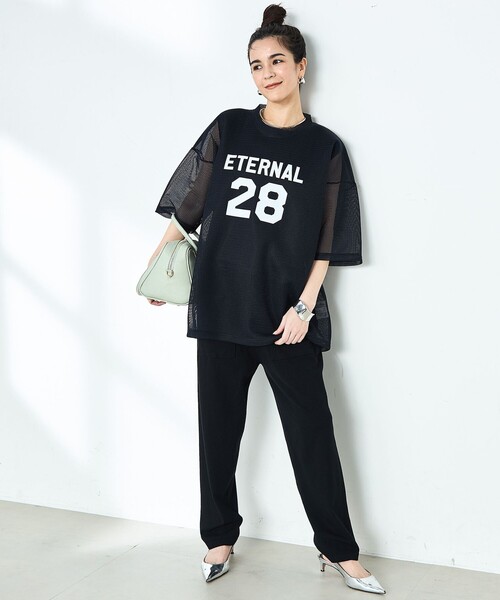 Rie Miller（リエミラー） tシャツ ダンボールメッシュプリントTシャツ