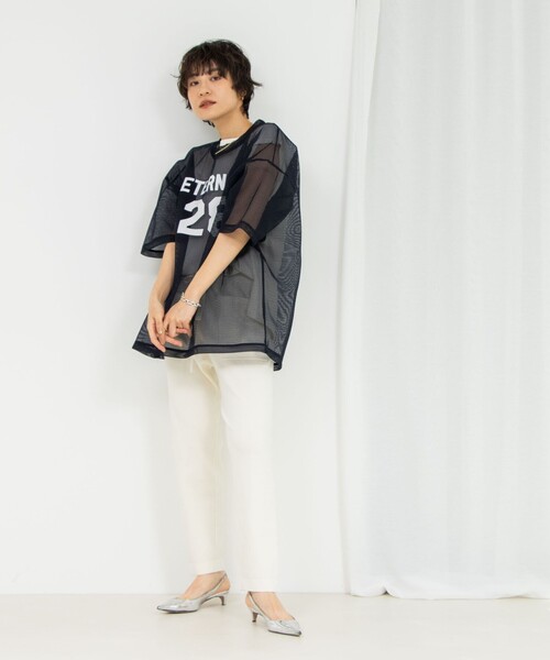 Rie Miller（リエミラー） tシャツ ダンボールメッシュプリントTシャツ