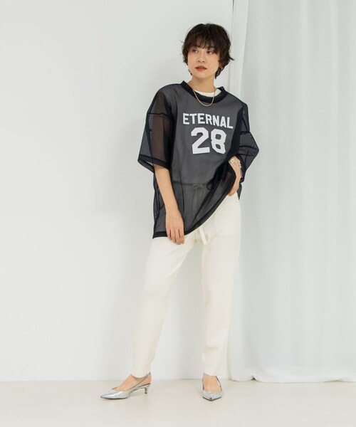 アメリヴィンテージ メッシュ プリント Tシャツ Ameri VINTAGE - アメリヴィンテージ メッシュ プリント Tシャツの通販