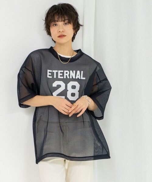 アメリヴィンテージ メッシュ プリント Tシャツ Ameri VINTAGE - アメリヴィンテージ メッシュ プリント Tシャツの通販