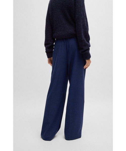 ★boohoo★ハンマード リラックス フィット ワイドレッグ パンツ BOSS（HUGO BOSS） パンツ ワイドレッグ リラックスフィット