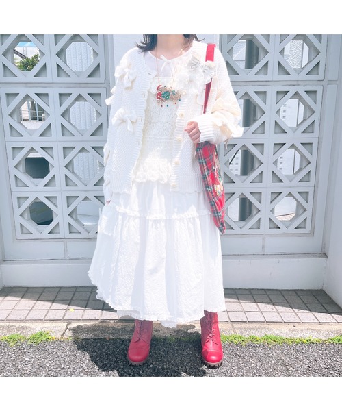 PINK HOUSE（ピンクハウス） ニットカーディガン フリー ホワイト