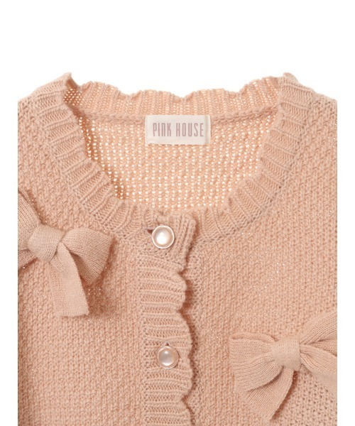 Pink House ホワイトニットカーディガン 02 PINK HOUSE（ピンクハウス） ニットカーディガン フリー ホワイト