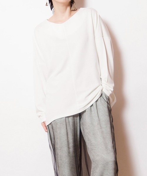 tシャツ バックサイドタックプルオーバー レディース