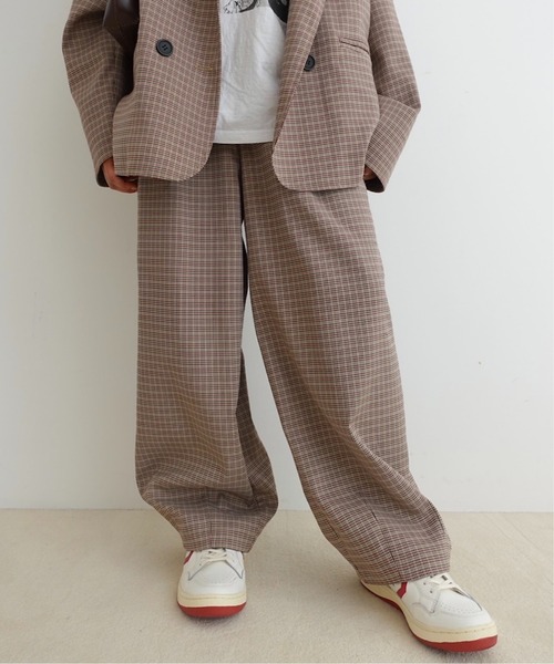TEEN BOOP ワイドパンツ パンツ チェックルーズPT レディース