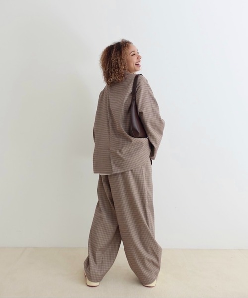 TEEN BOOP ワイドパンツ パンツ チェックルーズPT レディース
