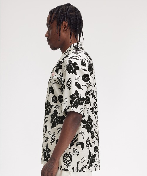 【FRED PERRY】 ★ Botanical Print Revere Collar Shirt ★ Buy Fred Perry Botanical Print Revere Collar Shirt from Next USA