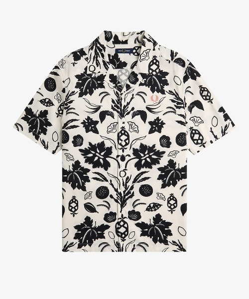 FRED PERRY 黒白　ボーリングシャツ オープンカラーシャツ　Lサイズ 2025年最新】フレッドペリーボーリングシャツの人気アイテム