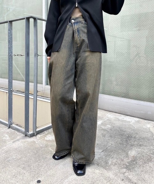[mystic] обработка Denim брюки 2 бежевый женский 