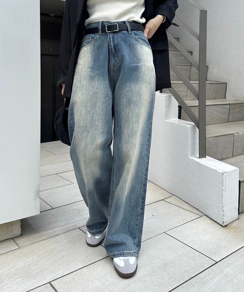 [mystic] обработка Denim брюки 2 бежевый женский 