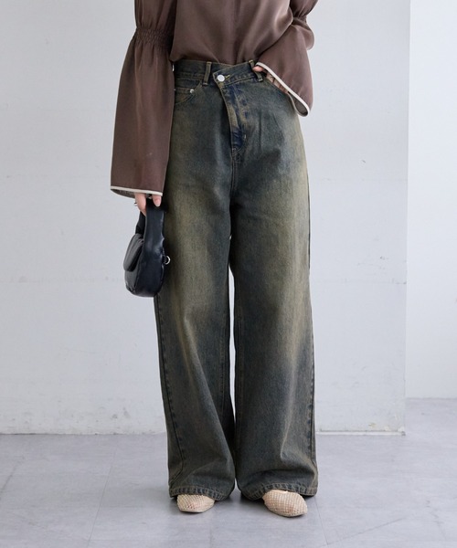 [mystic] обработка Denim брюки 2 бежевый женский 