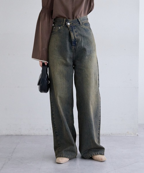 [mystic] обработка Denim брюки 2 бежевый женский 
